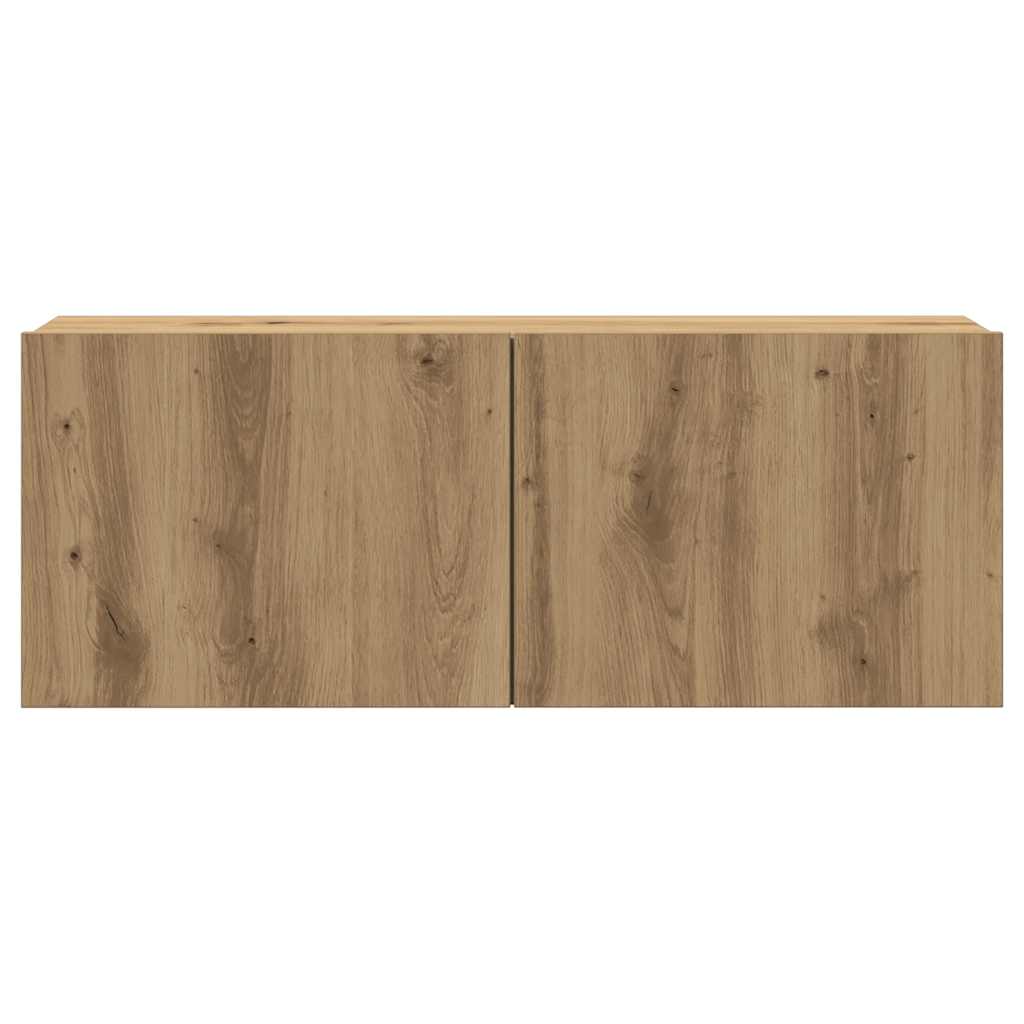 7 Piece TV Cabinet Set Wall-mounted Artisan Oak Engineered Wood